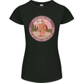 Sloth Hiking Team Funny Trekking Walking Womens Petite Cut T-Shirt Black