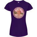 Sloth Hiking Team Funny Trekking Walking Womens Petite Cut T-Shirt Purple
