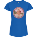 Sloth Hiking Team Funny Trekking Walking Womens Petite Cut T-Shirt Royal Blue