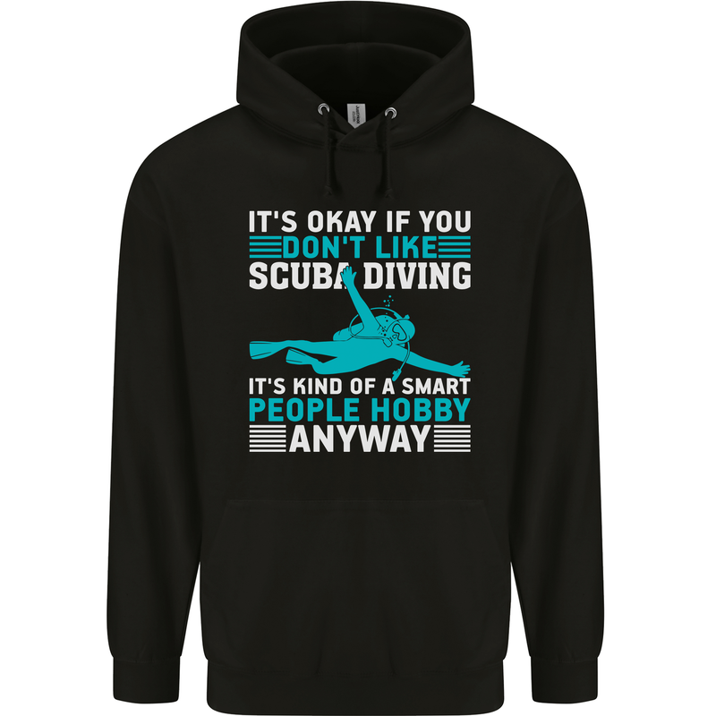 Smart People Hobbie Funny Scuba Diving Diver Childrens Kids Hoodie Black