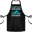 Smart People Hobbie Funny Scuba Diving Diver Cotton Apron 100% Organic Black