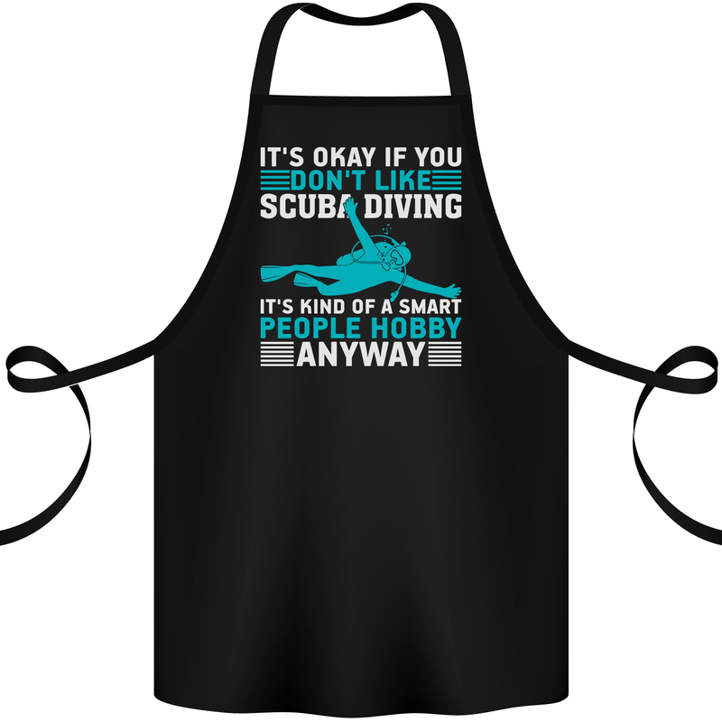 Smart People Hobbie Funny Scuba Diving Diver Cotton Apron 100% Organic Black