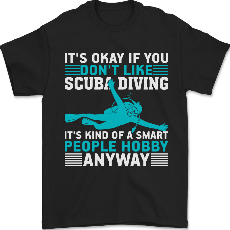 Smart People Hobbie Funny Scuba Diving Diver Mens T-Shirt 100% Cotton Black
