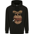 Smoking Gorilla Mens 80% Cotton Hoodie Black