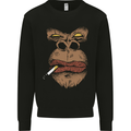 Smoking Gorilla Mens Sweatshirt Jumper Black