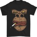 Smoking Gorilla Mens T-Shirt 100% Cotton Black