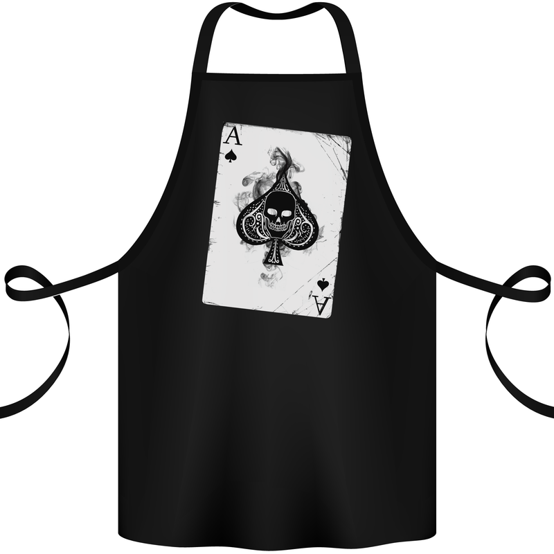 Smokinig Ace of Spades Skull Biker Heay Metal Cotton Apron 100% Organic Black