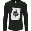 Smokinig Ace of Spades Skull Biker Heay Metal Mens Long Sleeve T-Shirt Black