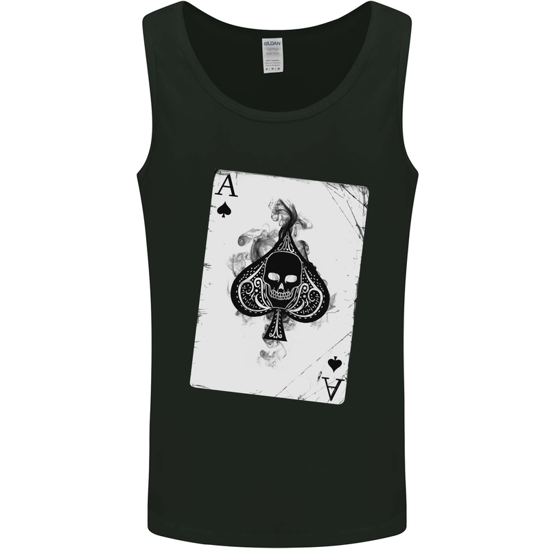 Smokinig Ace of Spades Skull Biker Heay Metal Mens Vest Tank Top Black