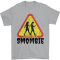 Smombie Antisocial Phone Smartphone Addict Mens T-Shirt 100% Cotton Sports Grey