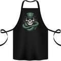 Snake Skull St Patricks Day Cotton Apron 100% Organic Black