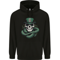 Snake Skull St Patricks Day Mens 80% Cotton Hoodie Black