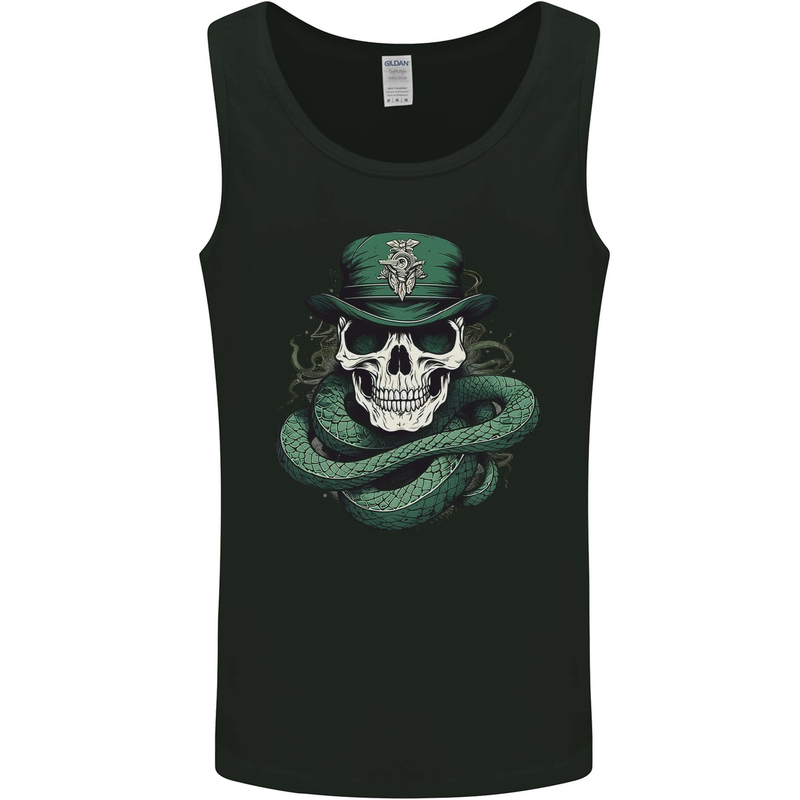 Snake Skull St Patricks Day Mens Vest Tank Top Black