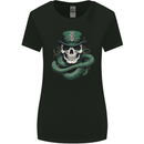 Snake Skull St Patricks Day Womens Wider Cut T-Shirt Black