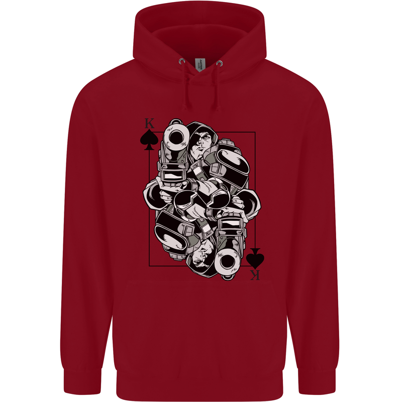 Sniper Card Military Army Special Forces Childrens Kids Hoodie Red