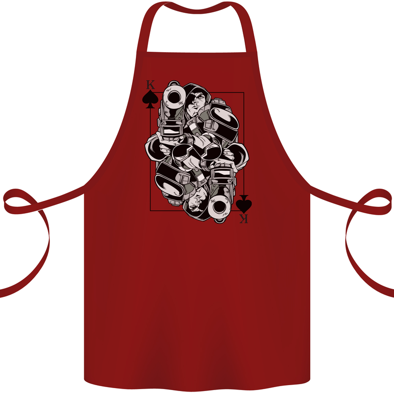Sniper Card Military Army Special Forces Cotton Apron 100% Organic Maroon