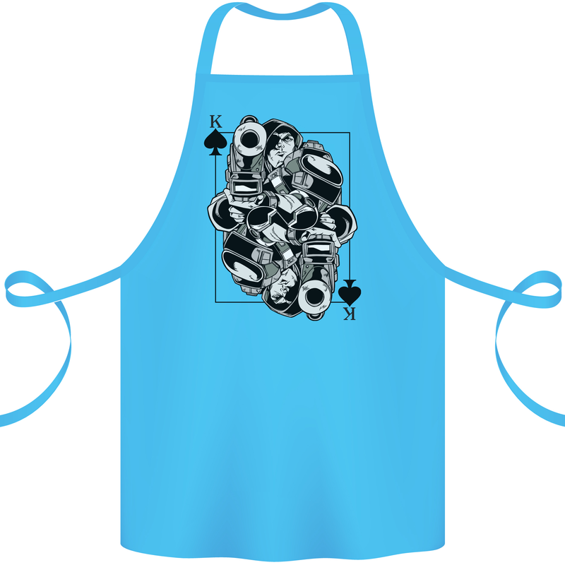 Sniper Card Military Army Special Forces Cotton Apron 100% Organic Turquoise
