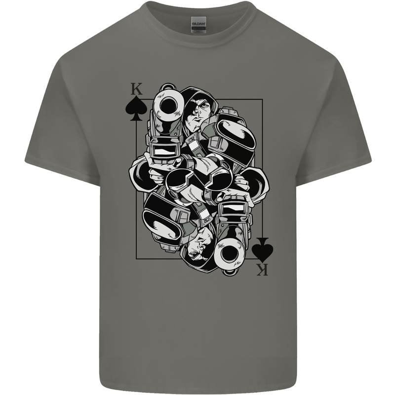 Sniper Card Military Army Special Forces Kids T-Shirt Childrens Charcoal