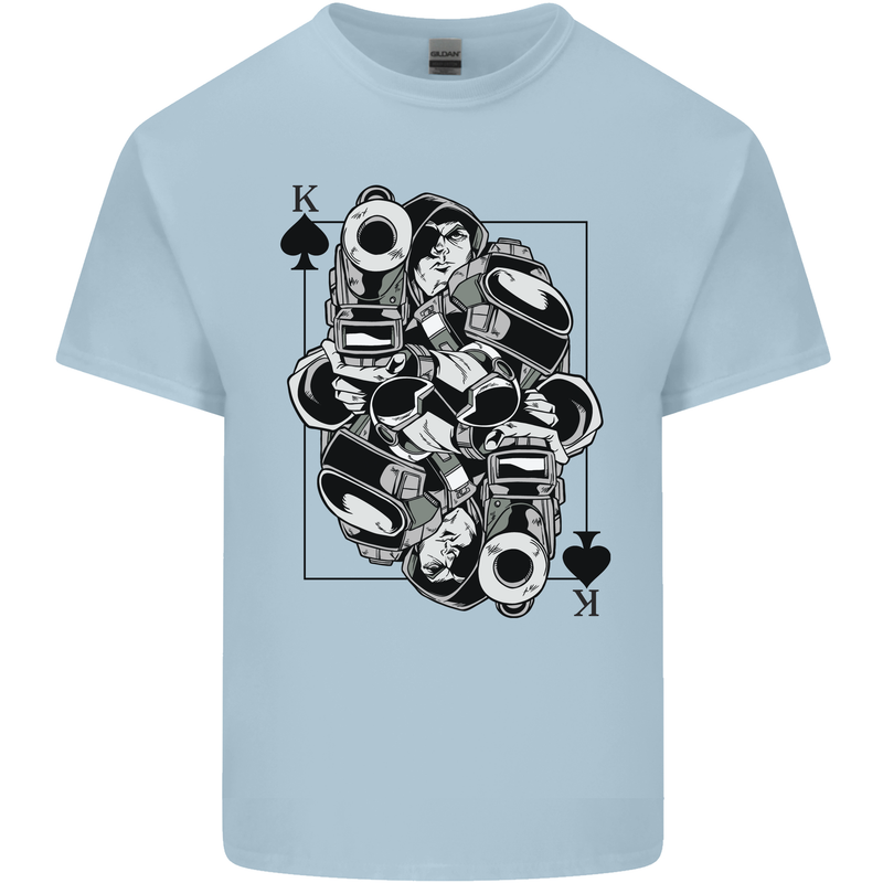Sniper Card Military Army Special Forces Kids T-Shirt Childrens Light Blue