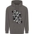 Sniper Card Military Army Special Forces Mens 80% Cotton Hoodie Charcoal