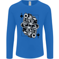 Sniper Card Military Army Special Forces Mens Long Sleeve T-Shirt Royal Blue