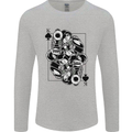 Sniper Card Military Army Special Forces Mens Long Sleeve T-Shirt Sports Grey