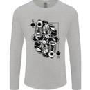 Sniper Card Military Army Special Forces Mens Long Sleeve T-Shirt Sports Grey