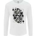 Sniper Card Military Army Special Forces Mens Long Sleeve T-Shirt White
