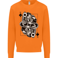 Sniper Card Military Army Special Forces Mens Sweatshirt Jumper Orange