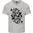 Sniper Card Military Army Special Forces Mens V-Neck Cotton T-Shirt Sports Grey