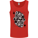 Sniper Card Military Army Special Forces Mens Vest Tank Top Red