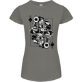 Sniper Card Military Army Special Forces Womens Petite Cut T-Shirt Charcoal