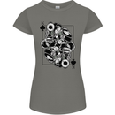 Sniper Card Military Army Special Forces Womens Petite Cut T-Shirt Charcoal