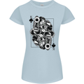 Sniper Card Military Army Special Forces Womens Petite Cut T-Shirt Light Blue