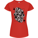 Sniper Card Military Army Special Forces Womens Petite Cut T-Shirt Red