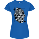 Sniper Card Military Army Special Forces Womens Petite Cut T-Shirt Royal Blue