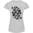 Sniper Card Military Army Special Forces Womens Petite Cut T-Shirt Sports Grey