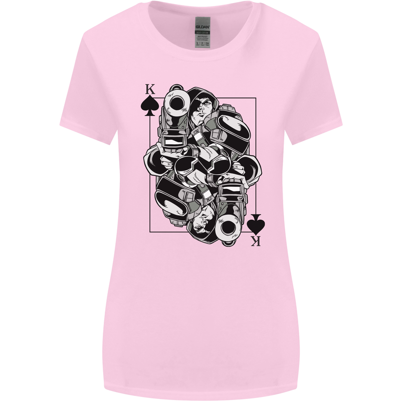 Sniper Card Military Army Special Forces Womens Wider Cut T-Shirt Light Pink
