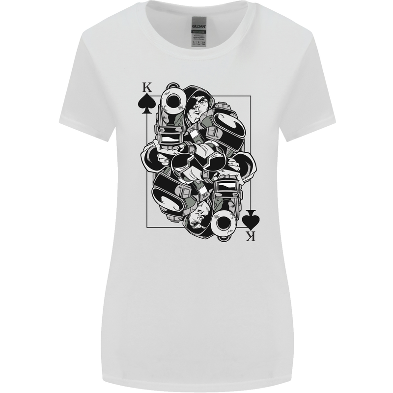 Sniper Card Military Army Special Forces Womens Wider Cut T-Shirt White