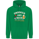 Snooker and Beer That's Why I'm Here Childrens Kids Hoodie Irish Green