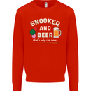 Snooker and Beer That's Why I'm Here Kids Sweatshirt Jumper Bright Red