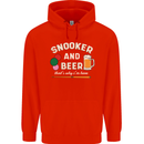 Snooker and Beer That's Why I'm Here Mens 80% Cotton Hoodie Bright Red