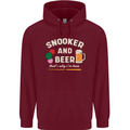 Snooker and Beer That's Why I'm Here Mens 80% Cotton Hoodie Maroon
