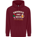 Snooker and Beer That's Why I'm Here Mens 80% Cotton Hoodie Maroon