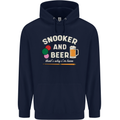 Snooker and Beer That's Why I'm Here Mens 80% Cotton Hoodie Navy Blue