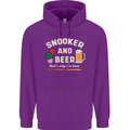 Snooker and Beer That's Why I'm Here Mens 80% Cotton Hoodie Purple