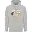 Snooker and Beer That's Why I'm Here Mens 80% Cotton Hoodie Sports Grey