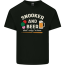 Snooker and Beer That's Why I'm Here Mens Cotton T-Shirt Tee Top Black