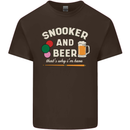 Snooker and Beer That's Why I'm Here Mens Cotton T-Shirt Tee Top Dark Chocolate