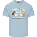 Snooker and Beer That's Why I'm Here Mens Cotton T-Shirt Tee Top Light Blue